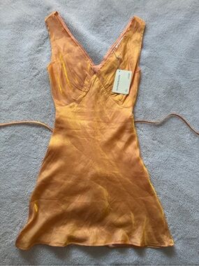 Peppermayo audrey vintage dress in mango shimmer